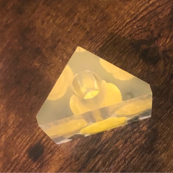 Vintage Bircraft hand poured lucite paperweight/pen holder - Picture 2 of 6